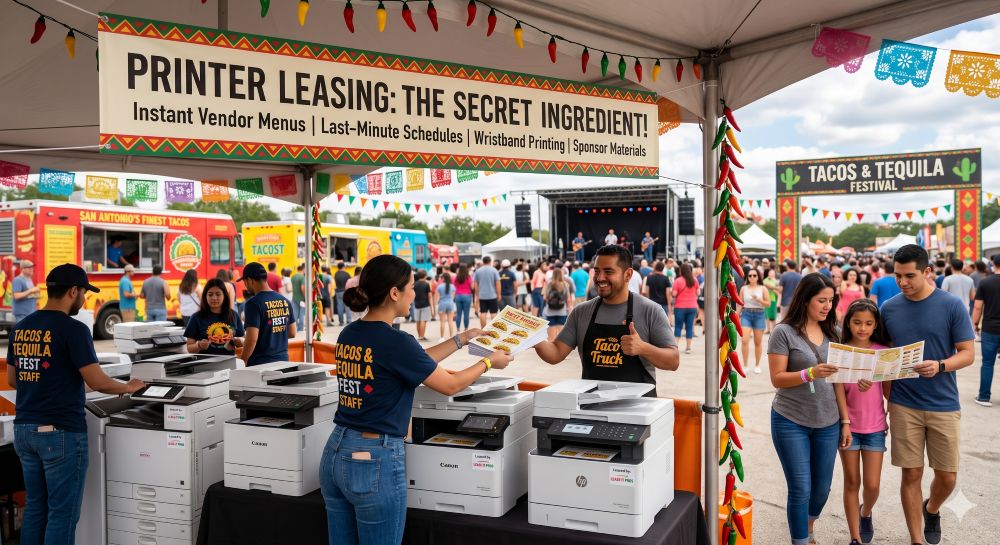 Read more about the article Salsa, Spirits, and Speed: Why Printer Leasing is the Secret Ingredient of San Antonio’s Tacos & Tequila Festival