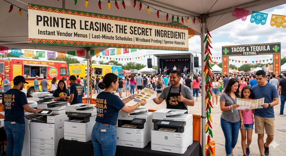 You are currently viewing Salsa, Spirits, and Speed: Why Printer Leasing is the Secret Ingredient of San Antonio’s Tacos & Tequila Festival